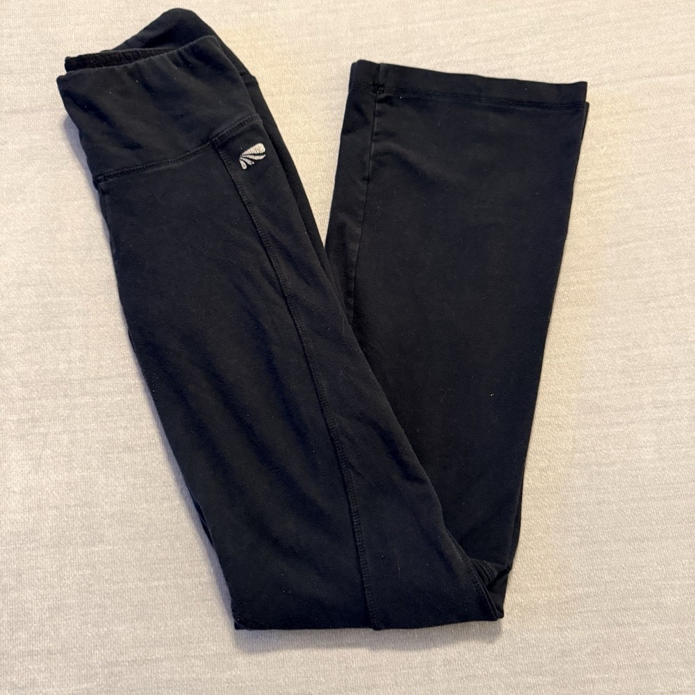 Marika Tek Womens Small Black Yoga Pants Bootcut Flare Wide Waist Activewear